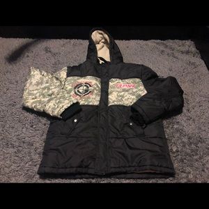 WWE Raw Chain Gang John Cena Black puffer Jacket